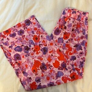 Floral Stretch Flare Pants